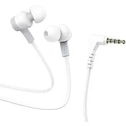 Провідні вакуумні навушники Hoco M86 Oceanic universal earphones with mic, 3.5mm, 1.2m, white