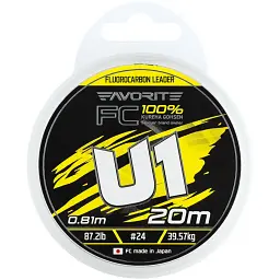Флюорокарбон Favorite U1 FC 20 м 24/0.81 мм 87.2 lb/39.57 кг - мініатюра 2