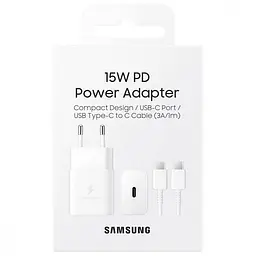 Зарядний пристрій Samsung 15W Power Adapter Type-C White (EP-T1510XW) - мініатюра 3