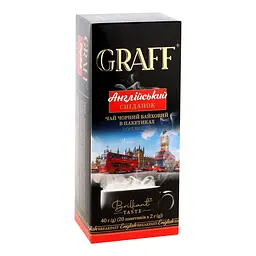Чай чорний Graff English Breakfast в пакетиках 40 г (20 шт. х 2 г)  - мініатюра 2