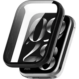 Чохол-накладка DK для Xiaomi Mi Smart Band 9 Pro Пластик Gloss Glass Full Cover (black)