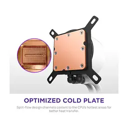 Система жидкостного охлаждения NZXT Kraken Plus RGB V2-360 mm AIO liquid cooler Wh (RL-KR360-W2) - миниатюра 6
