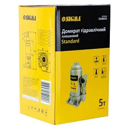 Домкрат Sigma гідравлічний пляшковий 5т H 185-355мм (6106051) - мініатюра 4