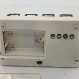 LED годинник з дошкою для записів і маркером 4 USB Синє підсвічування - мініатюра 7