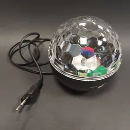 Світлодіодна диско-куля музична Bluetooth з пультом чорний - мініатюра 3