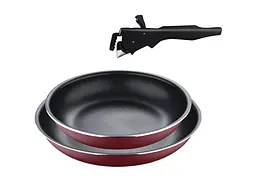 Набір сковорідок Bergner Click & cook 22/26 см (BG-31605-RD)
