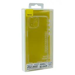 Чохолs ультратонка панель-накладка Baseus Simple Serie Apple iPhone 14 ARAJ000602 Transparent - мініатюра 2