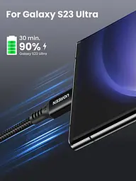 Кабель зарядний UGREEN USB C to USB C Charger Cable 100 W кабель для швидкого заряджання 2 м Black (US555) - мініатюра 3