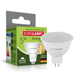 Лампочка Eurolamp LED SMD MR16 5W GU5.3 4000K 220V (LED-SMD-05534(P)) - мініатюра 2