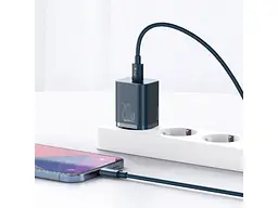 Мережевий зарядний пристрій BASEUS Super Si Quick Charger Type-C 20 W Blue (CCSUP-B03) - мініатюра 8