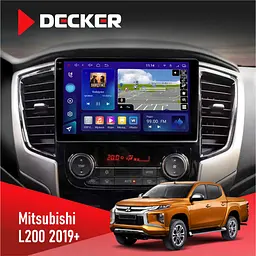 Штатна магнітола Mitsubishi L200 2019+ Decker D9-009 4x64, DSP, 4G, 2k Decker (НФ-00008950)