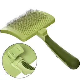 Пуходерка-слікер з механізмом самоочищення для собак та котів Safari Self-Cleaning Slicker Brush (W418)