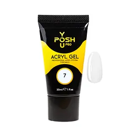 Акрігель для нарощування нігтів YouPOSH Acrygel Gel 30 мл №7 Молочний