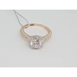 Золоте кільце Харківська ювелірна фабрика з фіанітами Swarovski. 80512-СВ 18,5 - мініатюра 5