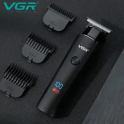 Тример для волосся VGR V-937, з LED дисплеєм, USB зарядкою та 3 насадками - мініатюра 6