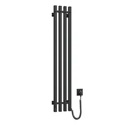 Електрична рушникосушка Navin Levante 210x1200 Sensor права, чорний муар 10-012033-4860, Чорний матовий, Праве, Електронний