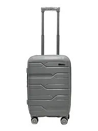 Валіза маленька S поліпропілен Milano bag 0306 56×35×24см 33л Срібна