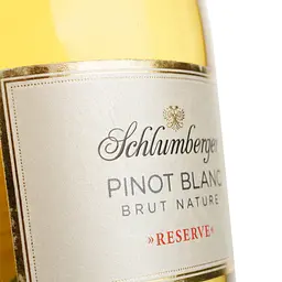 Ігристе вино Schlumberger Reserve Pinot Blanc brut nature, біле, брют, 11,5%, 0,75 л - мініатюра 3