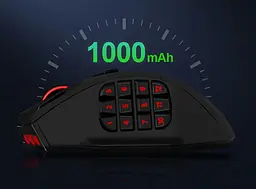 Миша бездротова ігрова з акумулятором та підсвічуванням 2.4 gHz E-YOOSO X33 Black - мініатюра 6