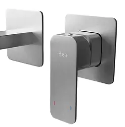 Змішувач для умивальника Rea Arlo + BOX прихованого монтажу nikiel brushed REA-B5610 - мініатюра 3