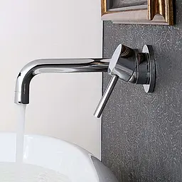 Змішувач для умивальника Rea Lungo chrom + BOX хром прихованого монтажу (настінний) REA-B0521, Хром - мініатюра 3