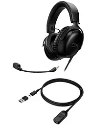 Навушники Cloud III, Black, 3.5 мм / Type-C/ USB, мікрофон HyperX teh0028021 - мініатюра 3
