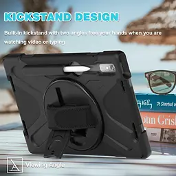 Чохол Rugged 3 Layers броньований протиударний з захистом Lenovo Tab P11 Pro 2nd gen 11.2 TB132FU TB138FC Чорний - мініатюра 10