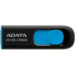 USB флеш накопичувач ADATA 256GB UV128 Black/Blue USB 3.2 (AUV128-256G-RBE)