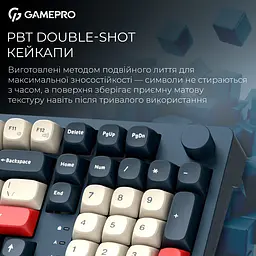 Механічна ігрова клавіатура GamePro MK-305-BL Asgard Drakkar Keychron Super Red Switch Bluetooth 5.2/2.4 ГГц/USB Blue - мініатюра 10