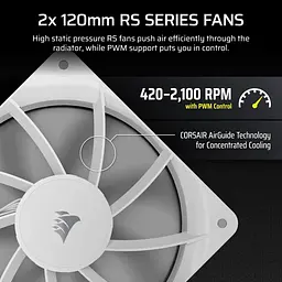 СВО Corsair Nautilus 240 RS LCD White (CW-9061032-WW) - мініатюра 3