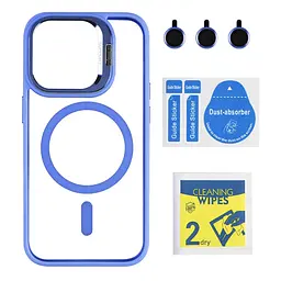 Чохол із підставкою MagSafe TPU PC Metal Stand Case Apple iPhone 14 Pro Blue