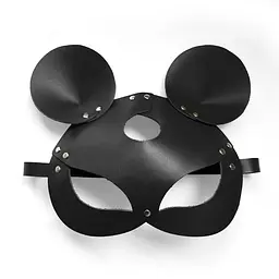 Шкіряна маска мишки Art of Sex - Mouse Mask, колір Чорний - мініатюра 3