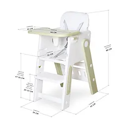 Стілець для годування Mealux Feedo White/Green (KD-F033 White/Green) - мініатюра 3