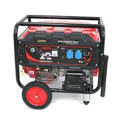 Генератор бензиновий COVAX EPH10000E2-GAS, 7.0kW, бензин/газ, однофазний 220V, 50Hz, DC12V, 18HP, Electric Starter, tank 25L, 690x535x555mm - мініатюра 4