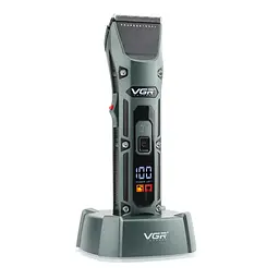 Машинка для стрижки волосся VGR V-696 LED-дисплей акумуляторна 10W Grey