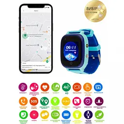 Дитячий розумний годинник Amigo GO005 4G WIFI Thermometer Blue - мініатюра 7