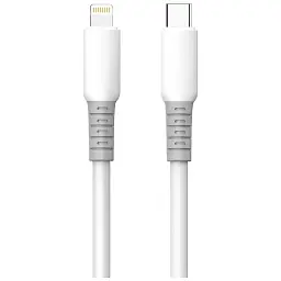 Дата кабель USB-C to Lightning 1.0m PD30W liquid silicone white ColorWay (CW-CBPDCL093-WT)