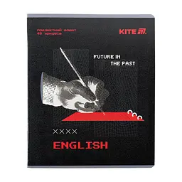 Зошит Kite предметний Techno 48 аркуші, лінія, английська мова (K25-240-8)