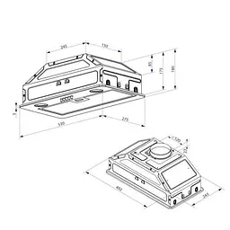 Вбудована витяжка Minola HBI 52621 WH GLASS 700 LED - мініатюра 9