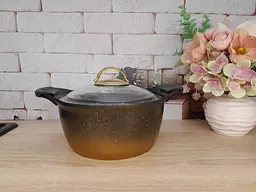 Каструля O.M.S. Collection 3120-26 см 5.6 л Black/Gold - мініатюра 3