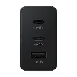 Зарядний пристрій Samsung 2xUSB-С 65W PD PPS/USB-A Black (EP-T6530NBEGEU) - мініатюра 7