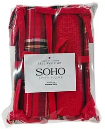 Набір рушників Soho 40x60см Sell Red 2 шт pbe0050712 - мініатюра 2