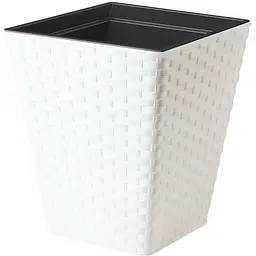 Горщик для квітів Form-Plastic Rattana квадро-30 20.1 л білий (3860-011)