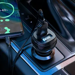 Адаптер автомобільний HOCO Superior Z40 + набір із кабелем Micro USB комплект чорний - мініатюра 3