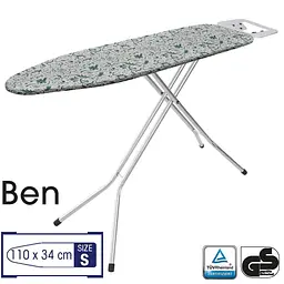 Дошка для прасування Casa Si Ben 110x30 Silver/White Plants (CS98090G323), Сріблястий - мініатюра 2