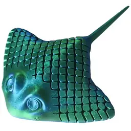 Іграшка антистрес 3D друкований рухомий скат з PLA 14.5 см Зелений (6901560892521)