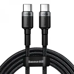 Кабель Baseus Cafule Type-C to Type-C PD 2.0 100W (2m) gray/black (CATKLF-ALG1)