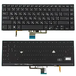 Клавіатура для ноутбука ASUS (UX530 series) rus чорний без фрейма підсвічування клавіш