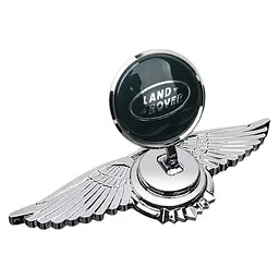 Емблема приціл Land Rover Орлині крила метал Хром 215х70х72 мм на скотчі (Завод)