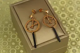 Сережки підвіски Xuping Jewelry годинник 5 см золотисті